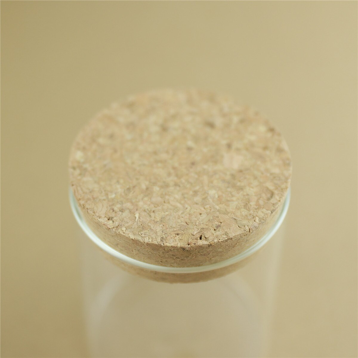 Tapón de corcho para botellas de vidrio grueso, contenedor de botellas para especias, manualidades, almacenamiento de cocina, 65x80mm, 200ml, 4 unids/lote