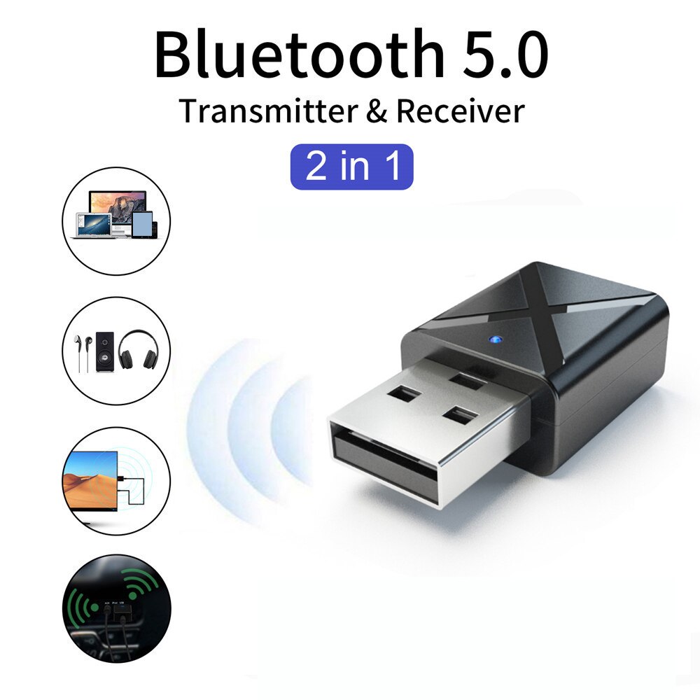 2 In 1 Usb 3.5Mm Bluetooth 5.0 Adapter Ontvanger Draadloze Bluethooth Dongle Muziek Mini Bluthooth Zender Voor Pc Computer: KN322