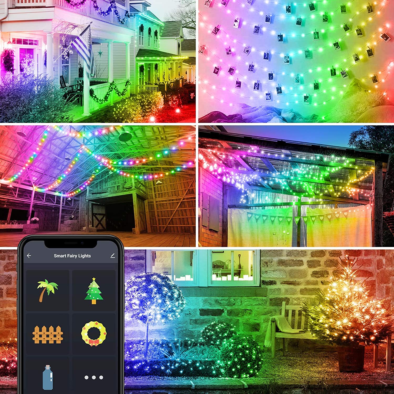 LED Fairy Light Christmas Decoration String Lights APP Intelligent Control Garland 5M/10M Year Home Decor Light