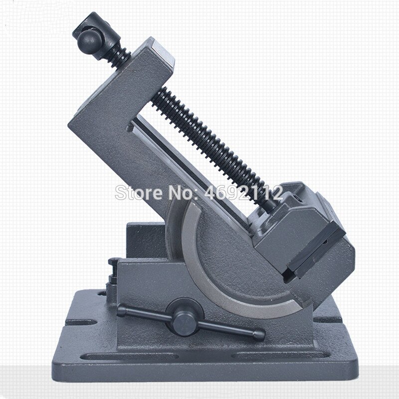 Tilting guide bar angle clamp, drill bench drill with 90 degree angle small vise 3 inches.