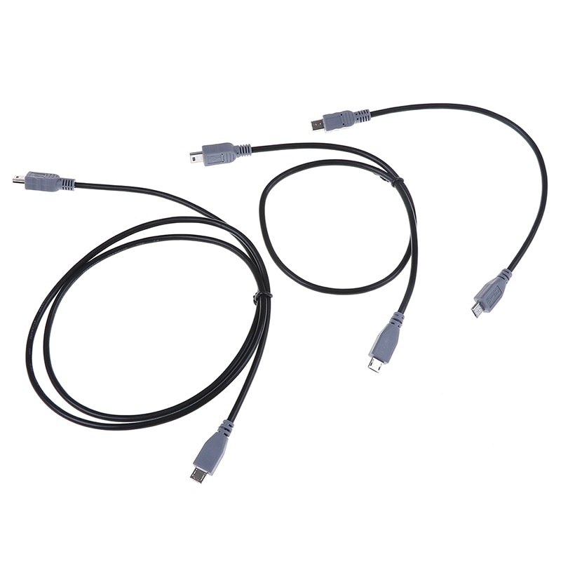 Micro USB Type B Male To Micro B Male 5 Pin Converter OTG Adapter Lead Data Cable 25/50/100cm