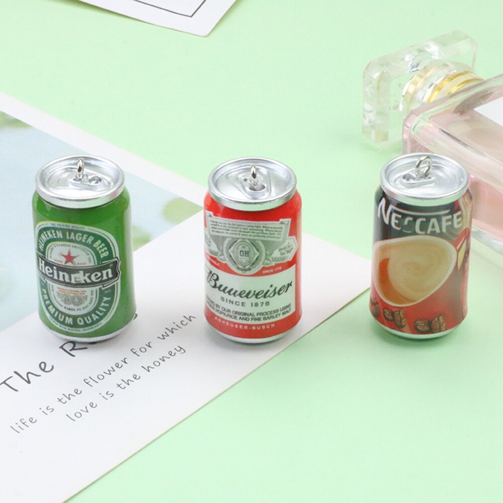 Yamily 6Pcs/24*44Mm Hars Simulatie Cocktail Fles Charms Drankblikjes Hanger Voor Oorbel Sleutelhanger Diy sieraden Maken