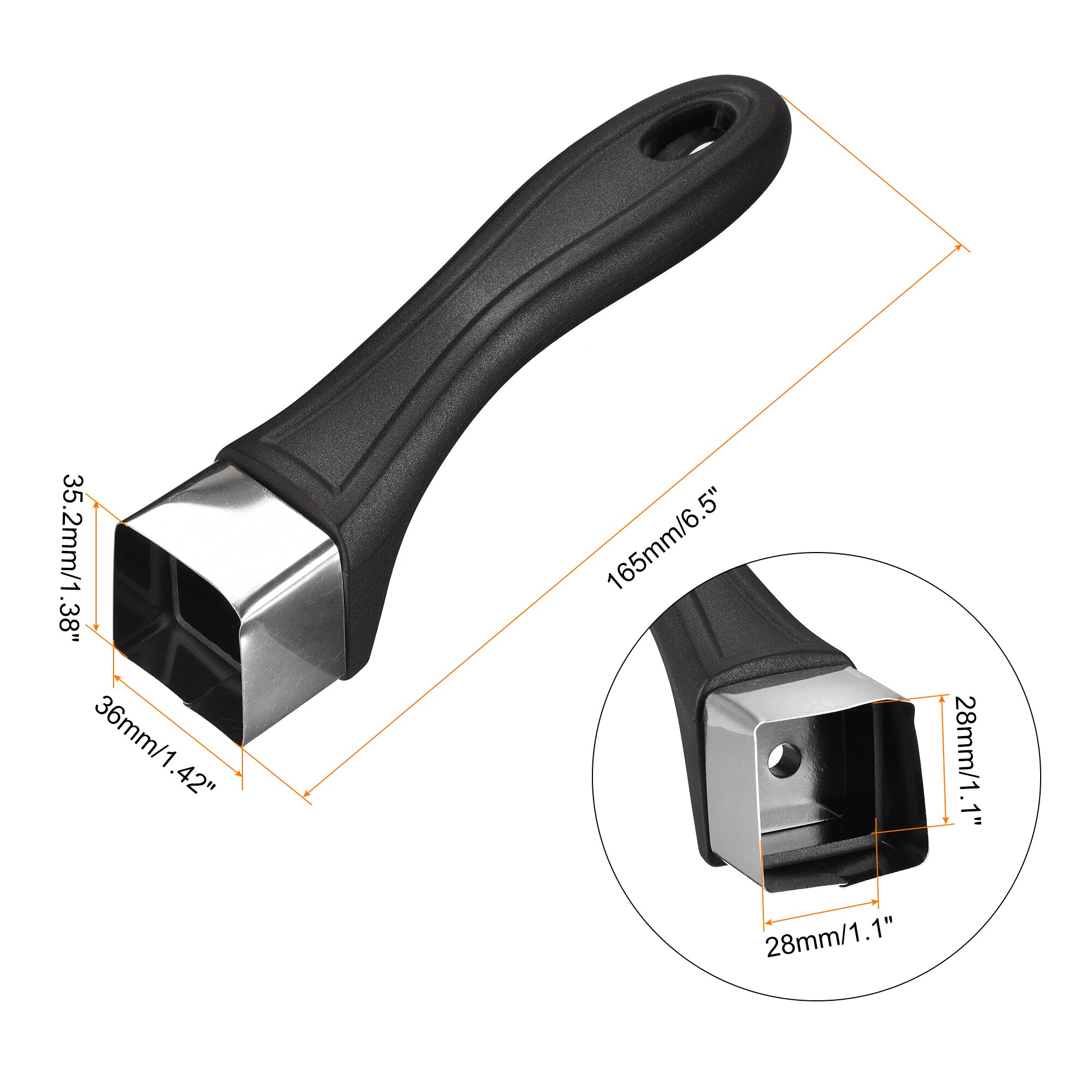 Uxcell Pan Replacement Handle 165mm/6.5inch with Screw Nonstick Saucepan Cookware Stainless Steel Handle