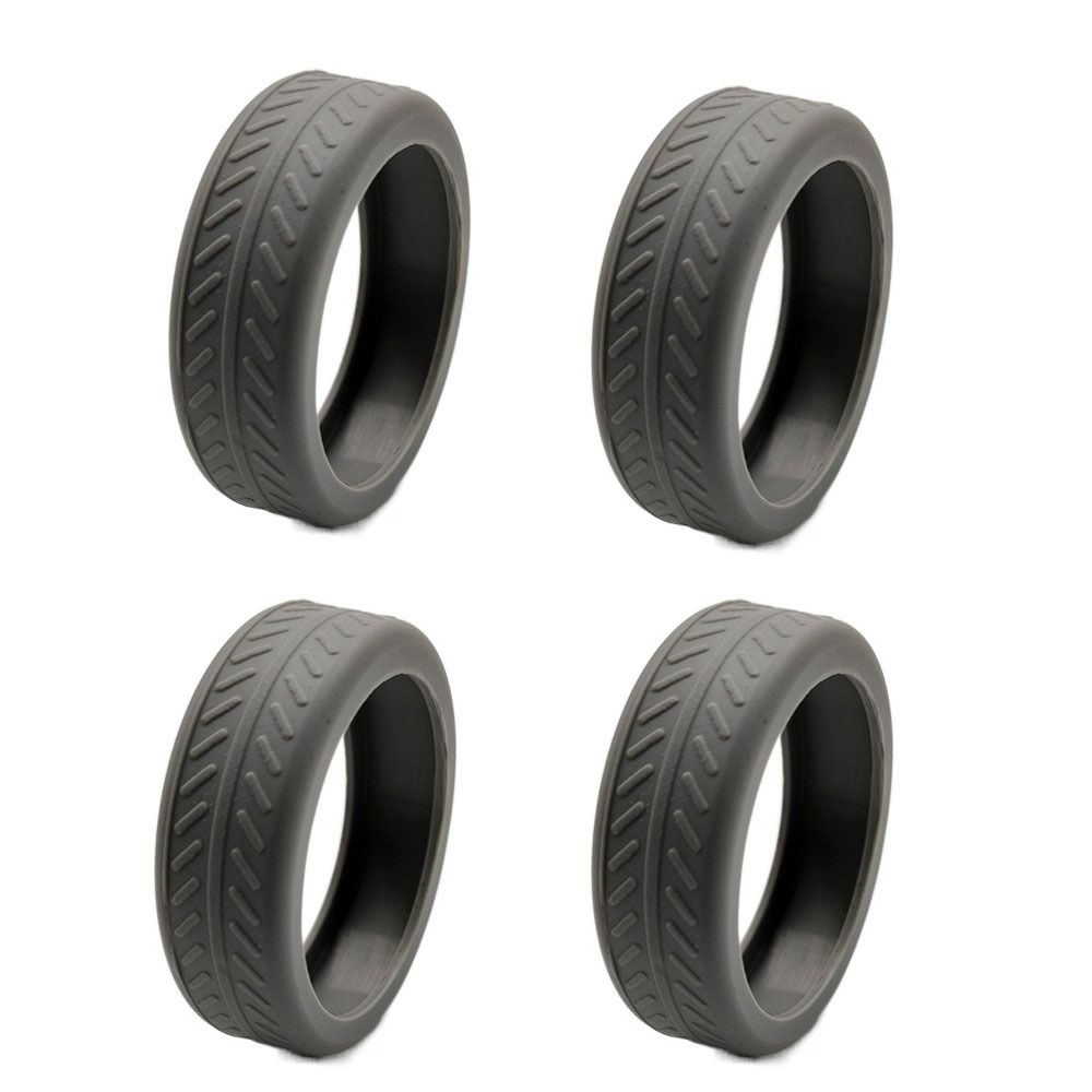 4/8Pcs Silikon Gepäck Räder Schutz Koffer Teile Achsen Reduzieren Rad Tragen Koffer Räder Schutz Abdeckung: Schokolade