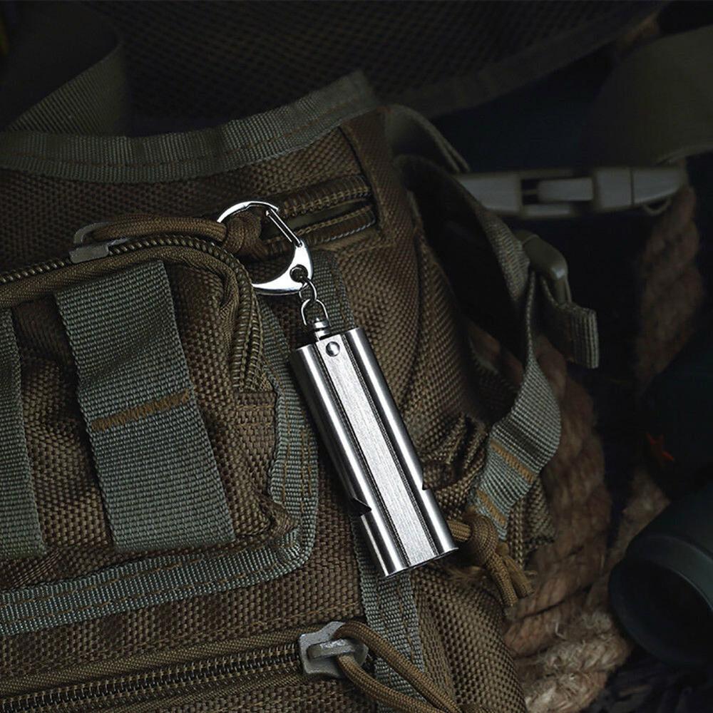 Sifflet en acier inoxydable SOS de survie de randonnée d'urgence de sauvetage de 120 décibels