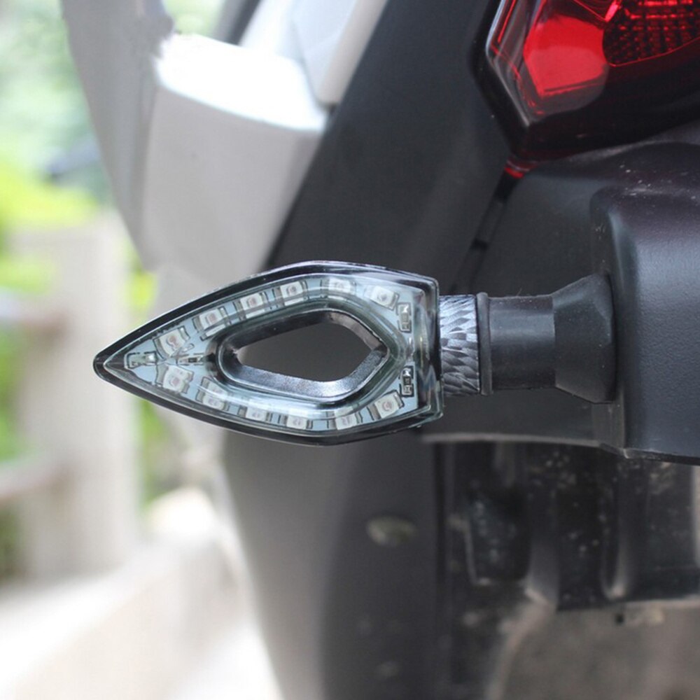 1 par  of 12v led drejesignal lampe blinker til motorcykel motorcykel (rødt lys)