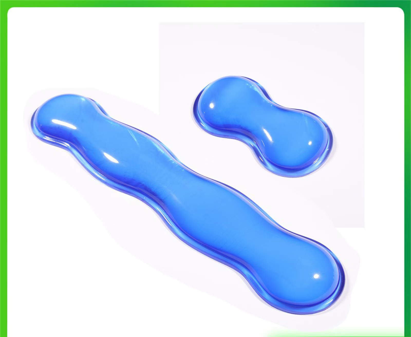 Ergonomic Mouse pad with wrist rest keyboard rest silicone transparent desktop office game console mouse wrist rest: APRICOT