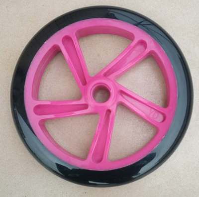 Rueda de 200mm / 175mm / 145mm para ruedas de patinete, Material de PU silencioso elástico de espesor de 40mm / 30mm con rodamiento ABEC7: C
