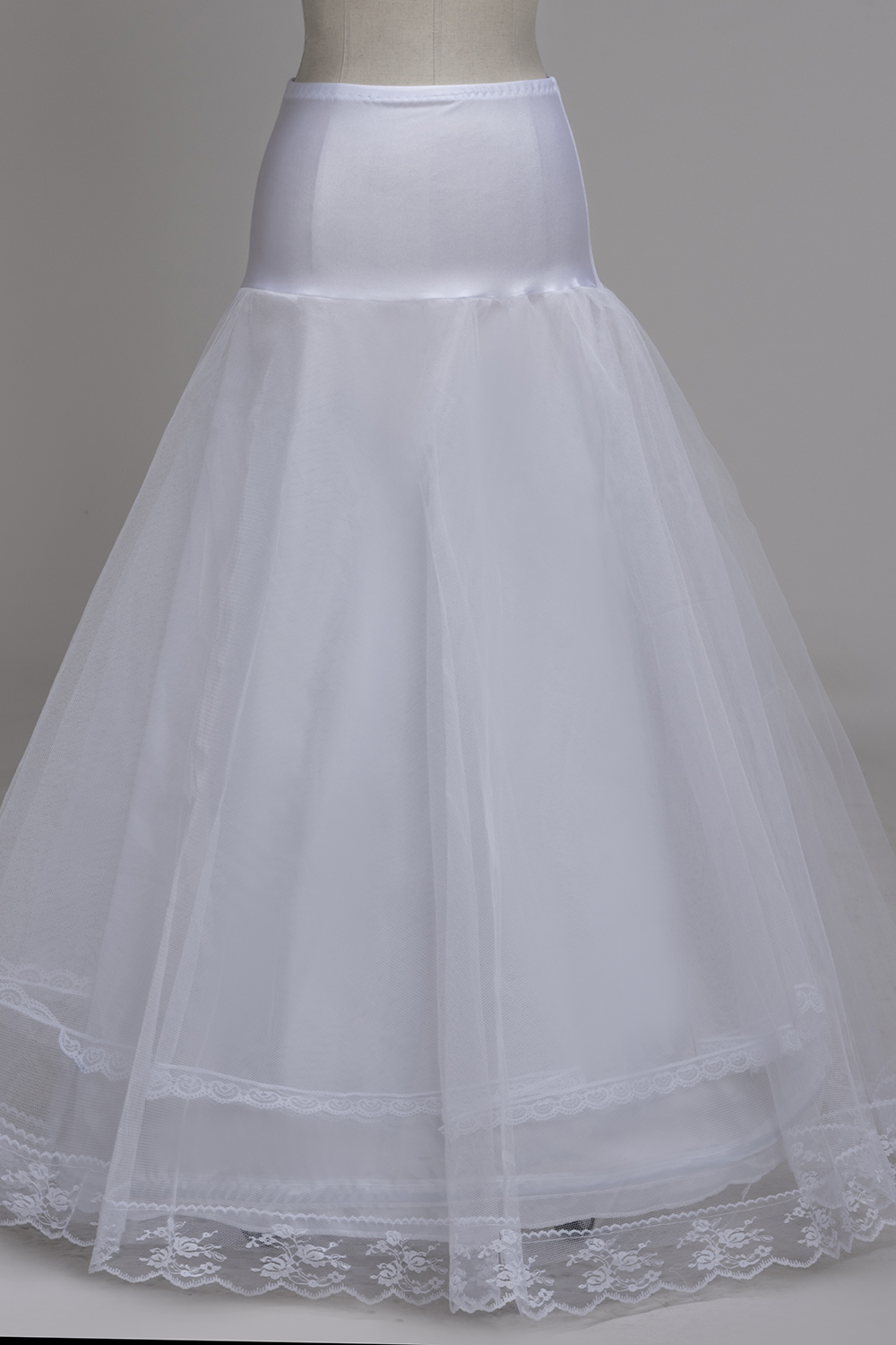 100% A Line 1 hoop Tulle Wedding Bridal Petticoat Underskirt Crinolines for Wedding Dress Free Size Crinoline