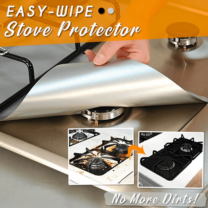 4 Stks/set Veeg Kachel Protector Ptfe Cover Liner Keuken Accessoires