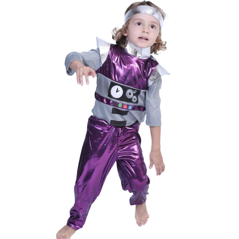 Adult Men Dance Robot Astronaut Performance Space Dance Show Time for Kids Clothing Unisex Dance Clothes Space Suit: boy / S