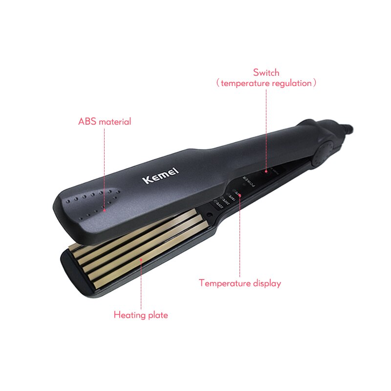 Professionele Gegolfde Haar Curler Toermalijn Keramische Krultang Crimper Maïs Plaat Maïs Perm Spalk Haar Styling Tools 35D