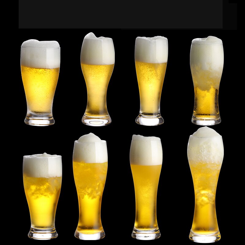 1Pcs Thick Crafted Beer Glasses Large Capacity Beer Mug Transparent Wine Glass Cup Club Bar Party Home Drinkware