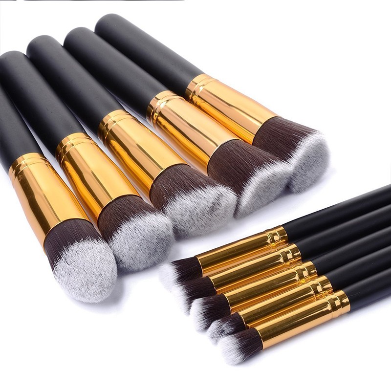 10Pc Synthetische Make-Up Borstel Set Cosmetics Foundation Mengen Blush Make-Up Tool Make Up Borstels Makeupfor Vrouwen Foundation Brush