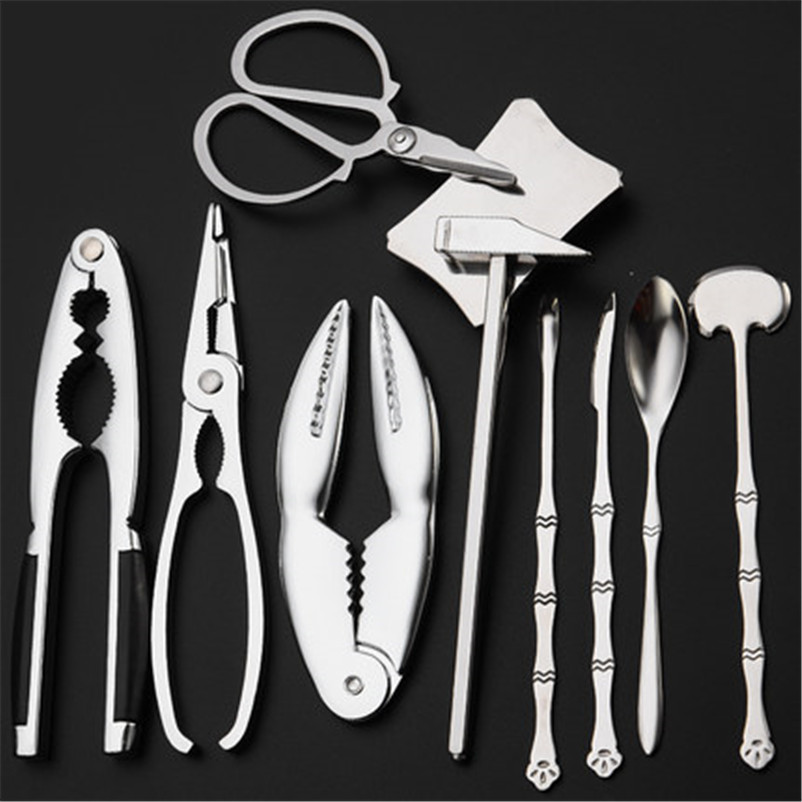 XMT-HOME Seafood tool crab cracker scissors fork shrimp peeler seafood set kitchen gadgets 1set