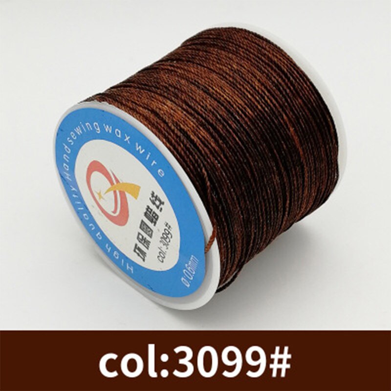 0.6mm tondo filo cerato filo di cera filo di cucitura filo per artigianato in pelle filo da cucito gioielli fai da te tariffa hilos para coser: Rosso scuro