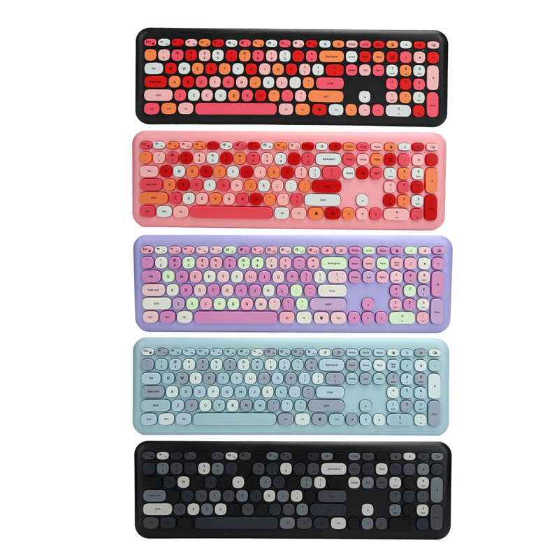 Computer Keyboard Mouse Wireless Keyboard Mouse Set 2.4G Wireless 110 Keys Keyboard Mouse Computer Accessory