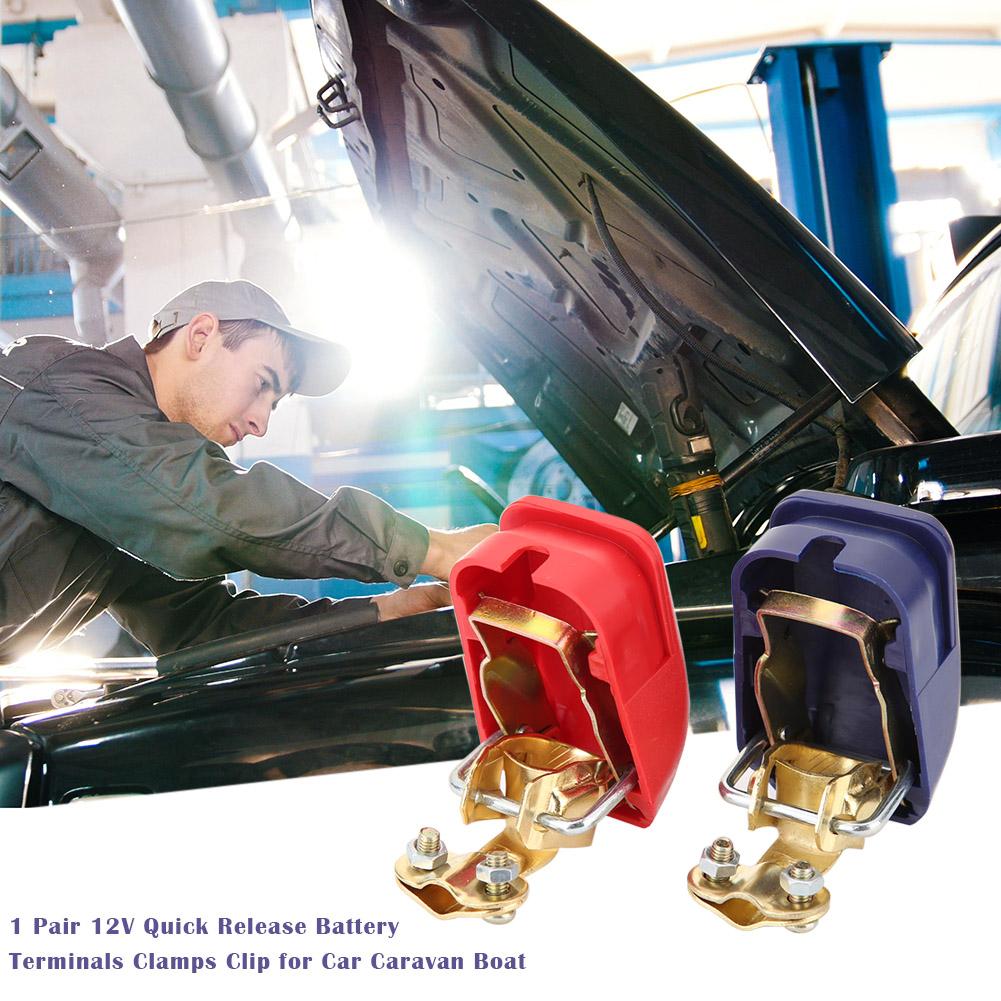 1 para 12V elektroda dodatnia i ujemna szybko rozładowujący się akumulator zaciski zacisk robić przyczepa samochodowa łódź motocykl samochód stylizacji