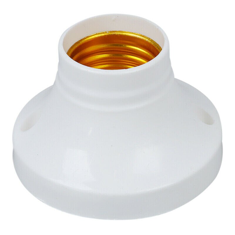1Pcs E27 Plastic Screw Lamp Base Round Lampholder Light Bulb Socket Holder Adapter 7.7x4cm