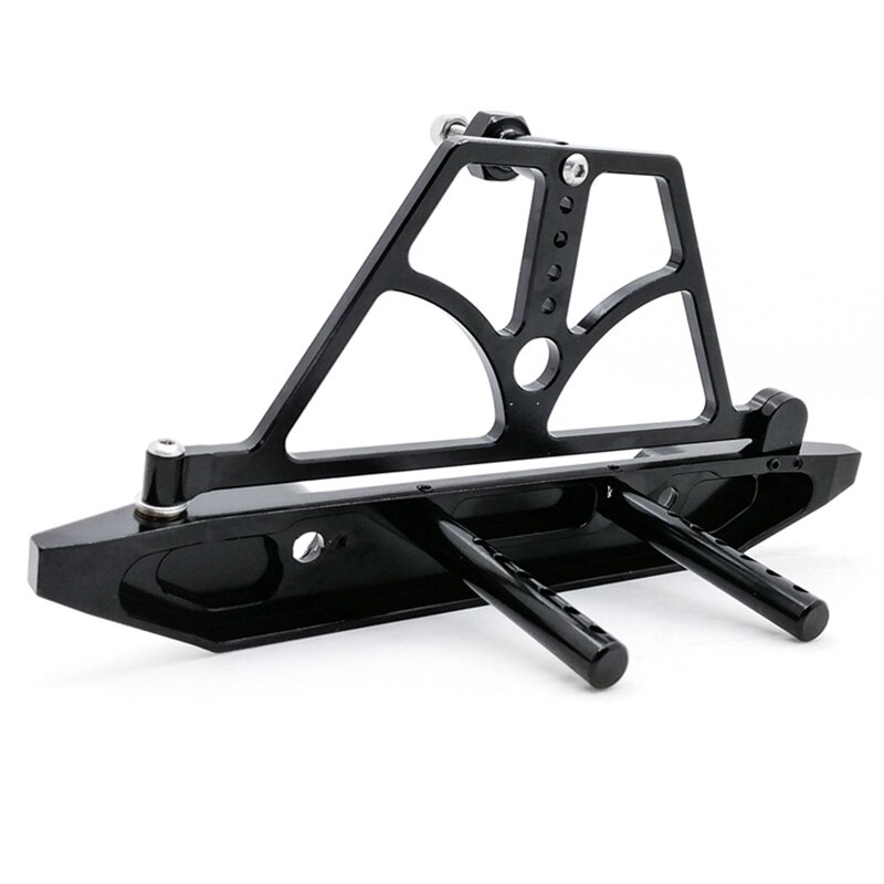 SCX10 CNC Metall-Heckstoßstange Bull Bar - Ersatzradhalter mit Schäkeln für 1/10 RC Rock Crawler