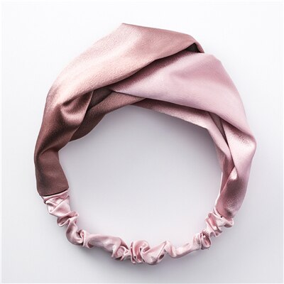 Mode Vrouwen Faux Zijde Effen Haarband Eenvoudige Elastische Haarband Retro Cross Hoofdbanden Bandana Satijn Haar Touw Haaraccessoires: 1