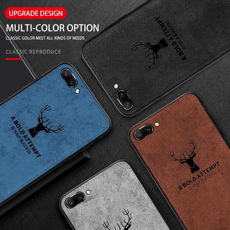 Deer tkaniny tkaniny etui do Huawei P20 Lite Pro P inteligentne etui na Huawei Huawei P 20 20 lite 20Pro PSmart miękka TPU krawędzi telefon okładka