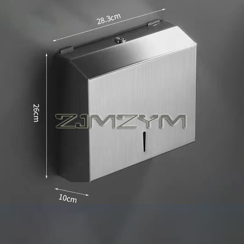 Organizador de papel de parede para banheiro, aço inoxidável, grande rack de tecido, casa, hotel, rolo de papel higiênico, suporte com trava: Marrom