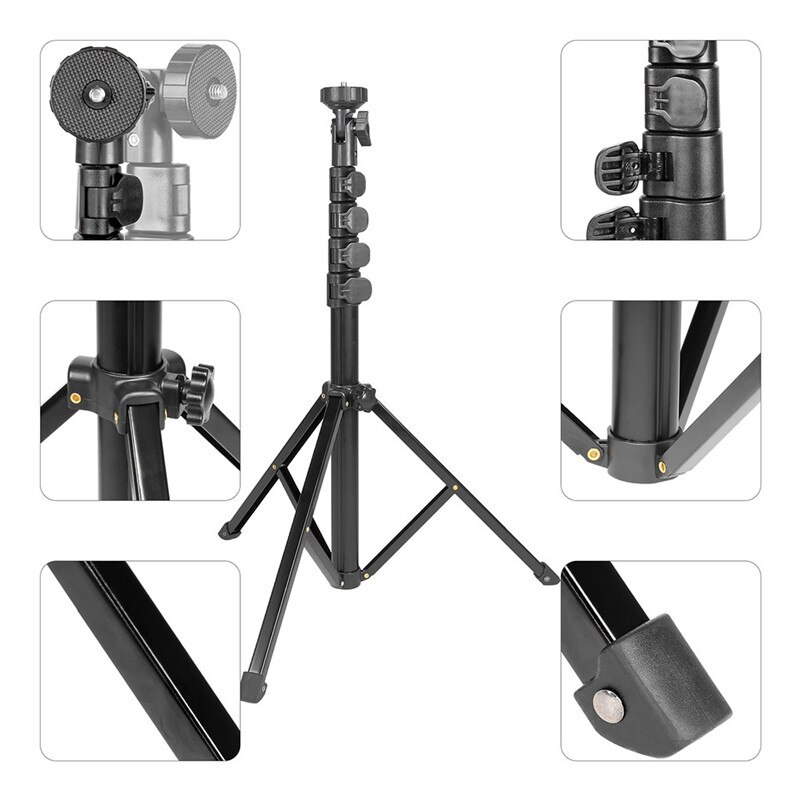 8 Selfie Ring Light With Tripod Stand & Wireless Remote LED Dimmable Lightning With Cell Phone Holder
