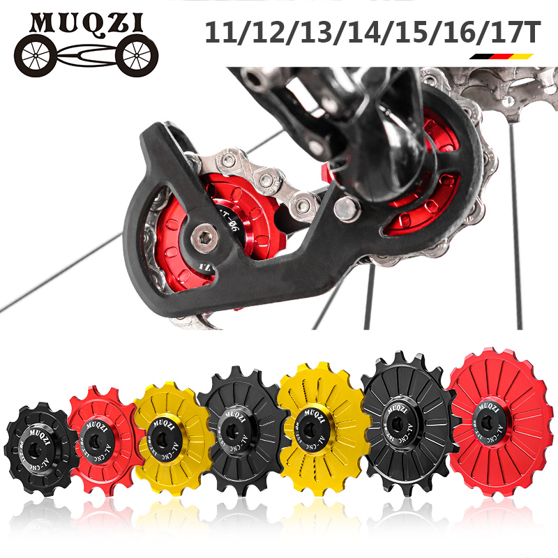 MUQZI 11/12/13/14/15/16/17T Rear Derailleur Jockey Wheel Ceramic Pulley MTB Pulleys Road Bike Ceramics Bearing Guide Wheel