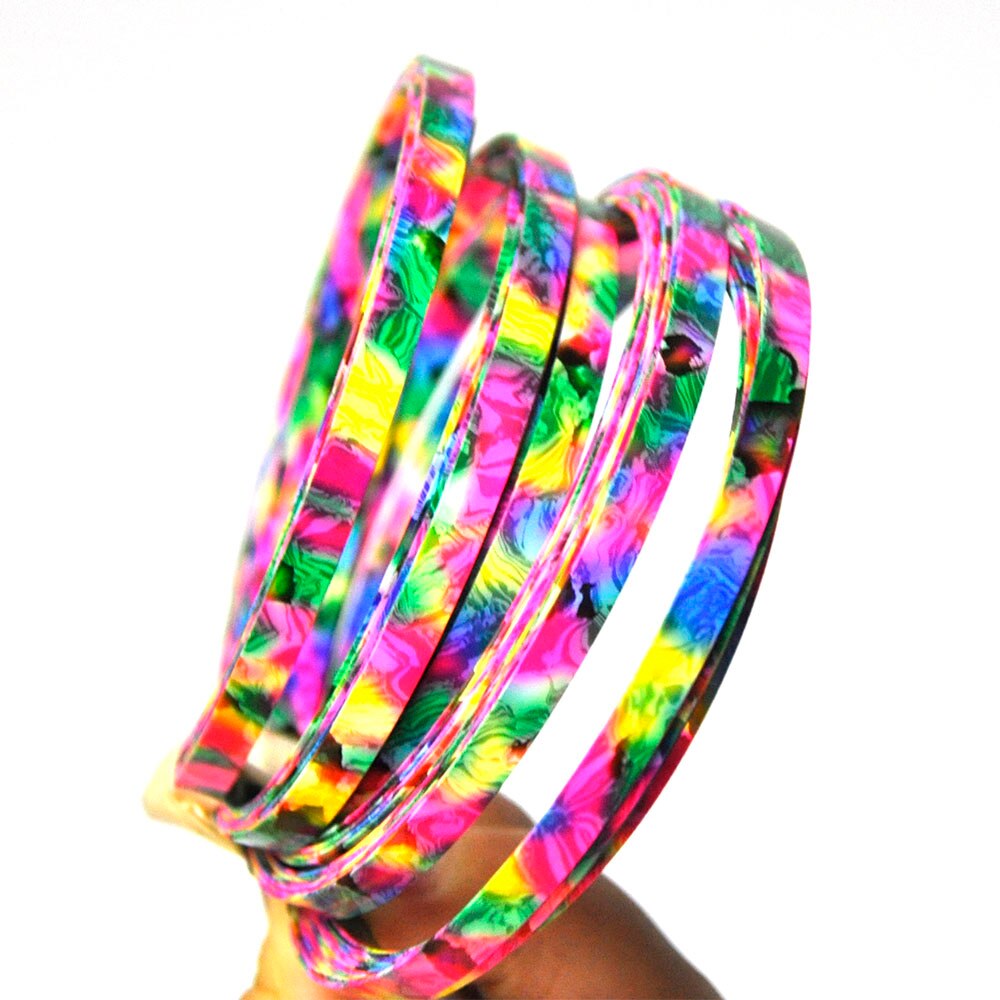 10pcs/lot 5mm x 1000mm Celluloid Strips Guitar Binding Purfling Edging Multi Colors: Tie Dye