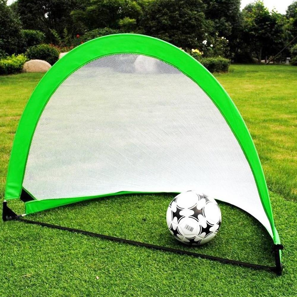 4 färg mål utomhus spel bärbar fotboll boll målvakt tyg hållbar fotboll grind fotboll nät praktiskt