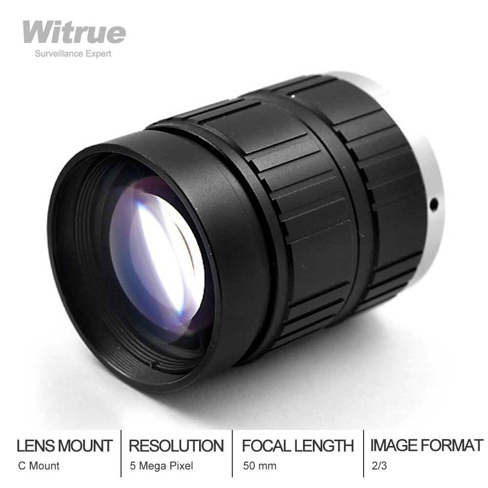 5 Mega Pixel HD 50mm LENS C Mount F1.8 Industrial lens Manual Iris CCTV Lens For Security Camera