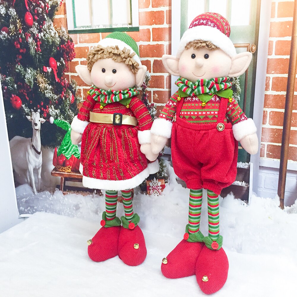 60cm julelver dekoration enorm størrelse stående plys xmas hjemmepynt navidad år børn legetøj værelse ornamenter
