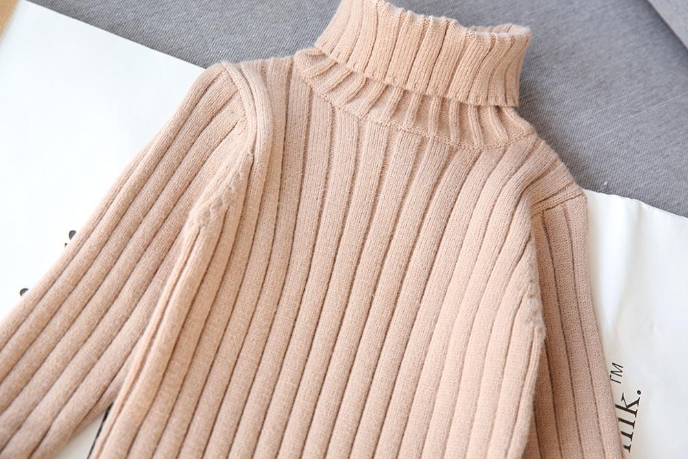 Children'S Sweaters Spring And Autumn Clothing Mid-Length Girls Split Bottoming Sweater