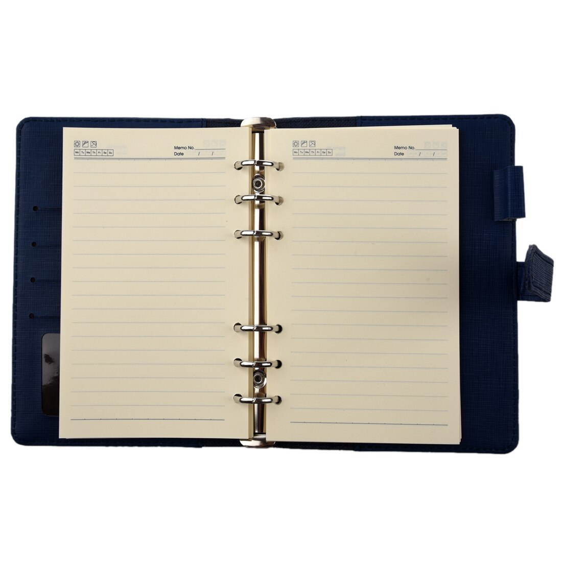 Pocket Organiser Planner Leather Filofax Diary Notebook Blue