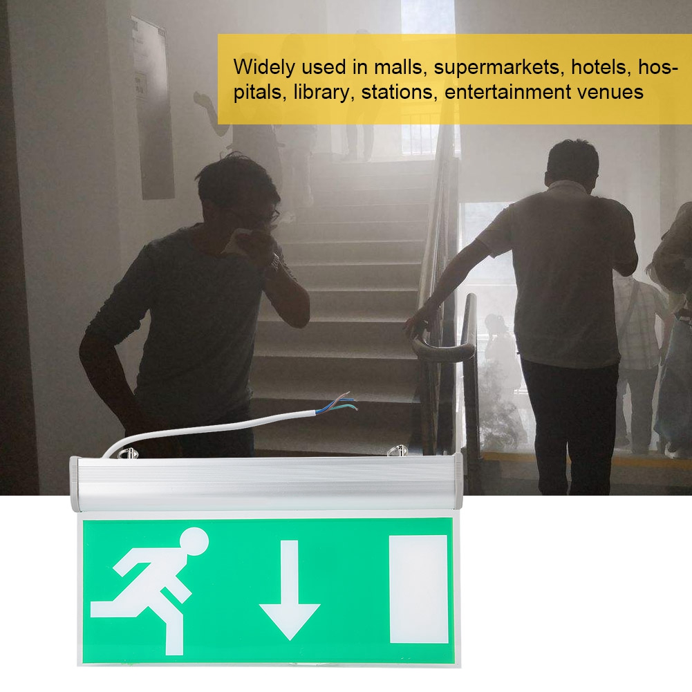 Led Emergency Teken Licht 110-220V Led Nooduitgang Verlichting Teken Veiligheid Evacuatie Indicator Lichten