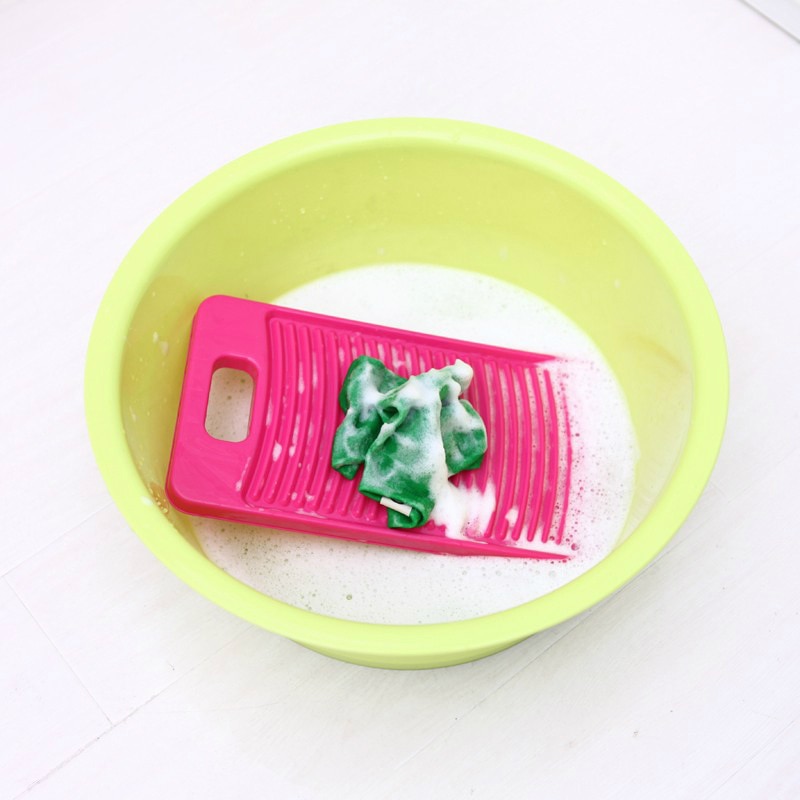 Tabla de lavado de plástico antideslizante para viaje y hogar, tabla de lavado de manos, limpieza de camisas, estropajos de lavandería para ropa de niños, Color aleatorio,