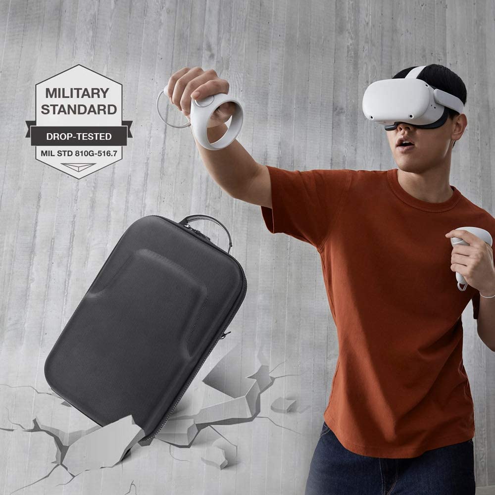 étui de voyage rigide pour Oculus Quest 2 & Quest VR casque de jeu et contrôleurs accessoires étui de transport antichoc étanche