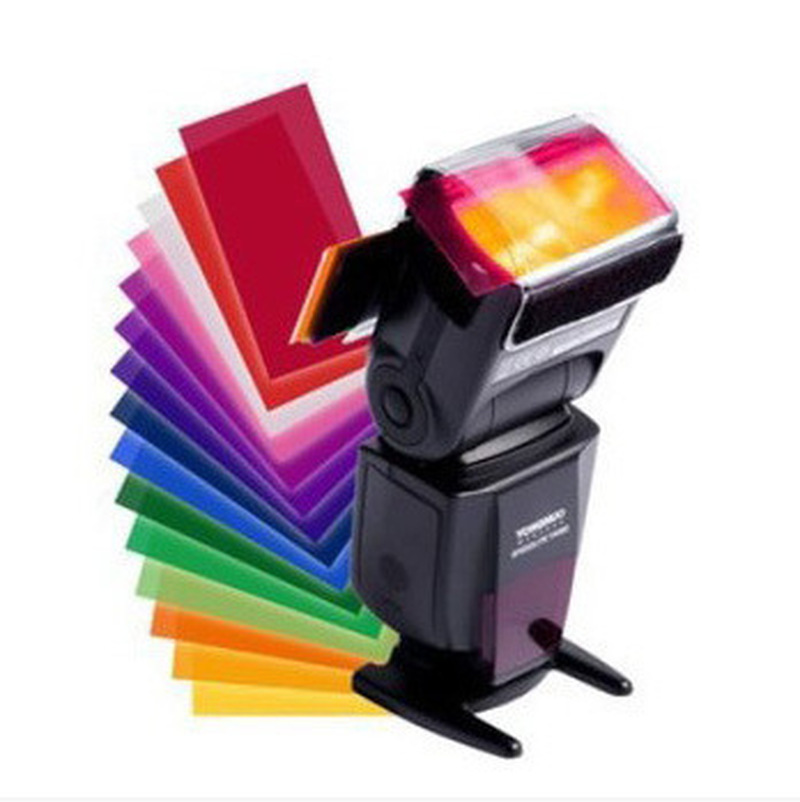 Difusor de Flash con filtro de Gel, 12 colores, caja suave, filtro de iluminación de estudio para cámara Z17, difusores de rejilla de nido de abeja