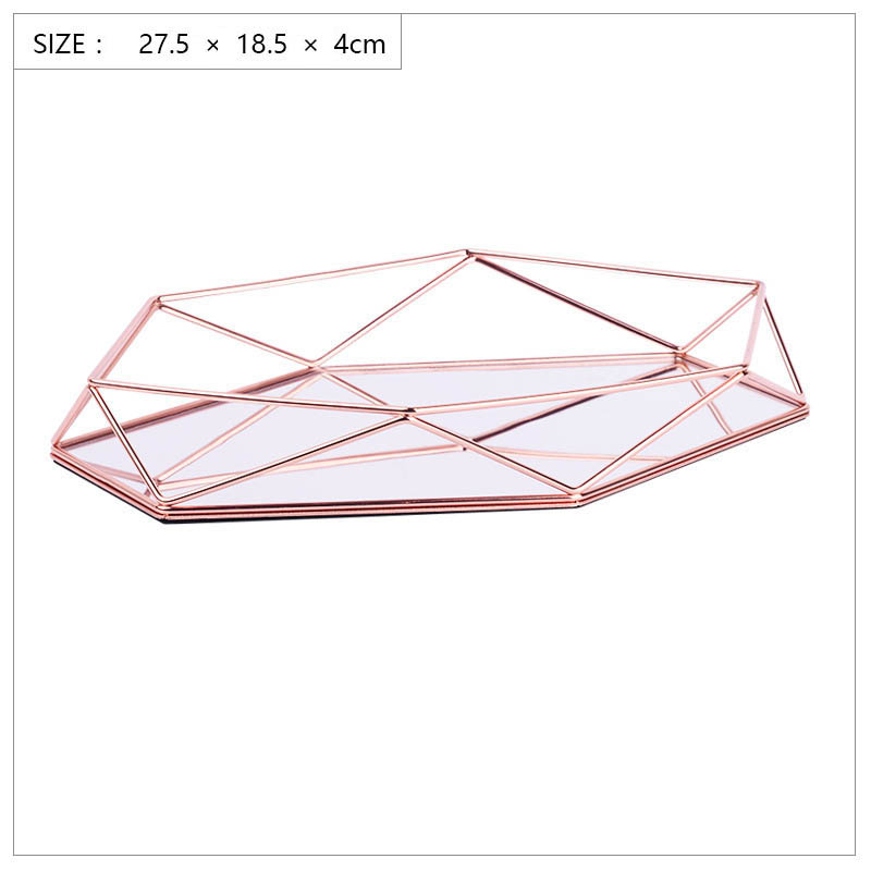 NUPTIO Gespiegelde Decoratieve Vanity Tray: 25cm Dia Crystal Tray Sierlijke Decoratieve Dia voor Parfum Sieraden Kaars en Make-up