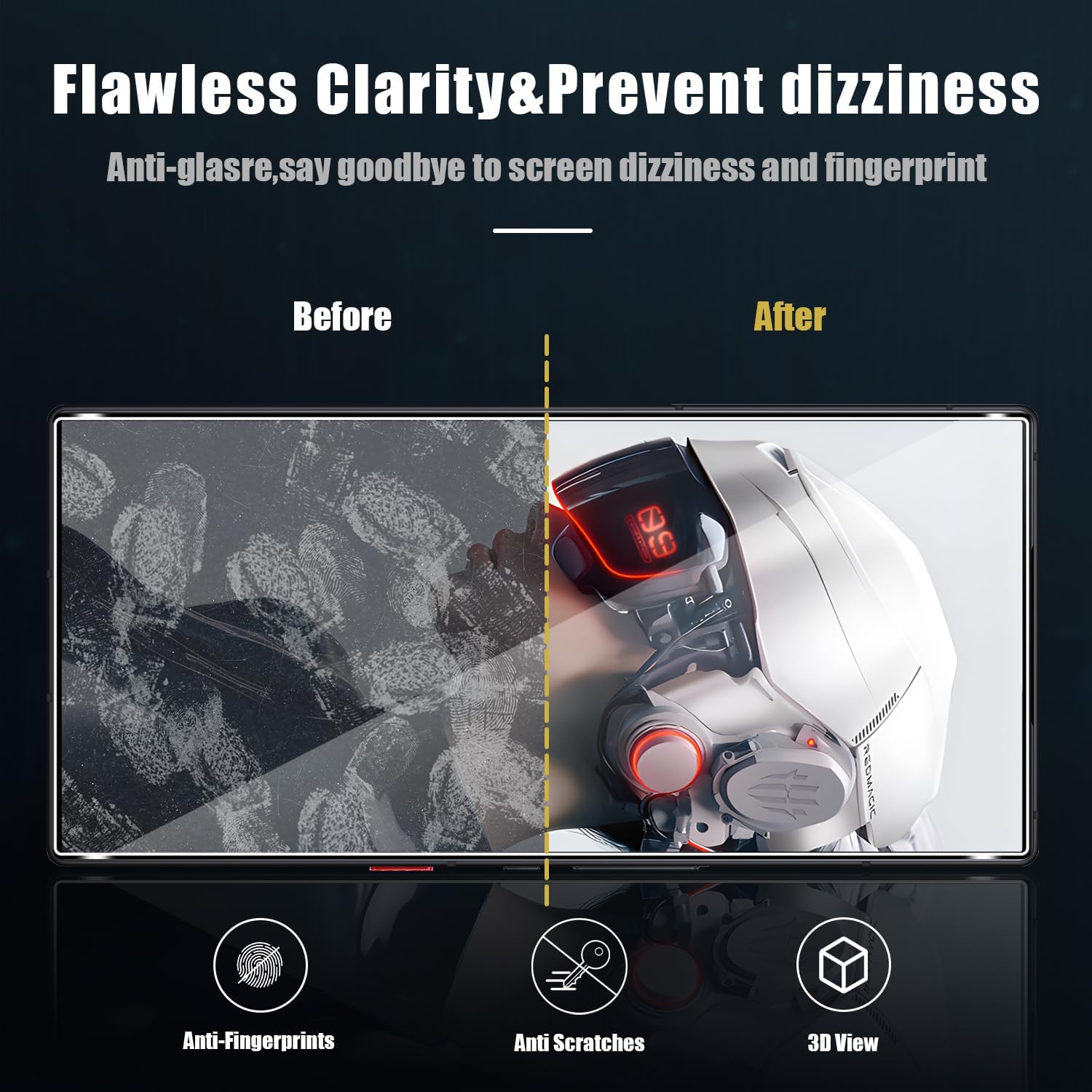2/4Pcs Glass For ZTE Nubia Red Magic 10 9S Pro Plus Tempered Screen Protector RedMagic 8 8S 9 Pro+ Z50 Z60 Ultra 9Pro 8Pro 10Pro