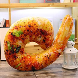Siipikarja kala paistettu ruoka pehmo täytetty nukke puutarha grilli sisustus rekvisiitta aikuisten lelut sweetbell punapippuri kalmari makkara välipala tyynyt: Katkarapu liha 60cm