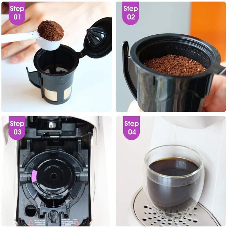 Single Reusable Coffee Filter Coffee Capsules K Carafe Pods for Keurig 2.0 Coffee Brewer
