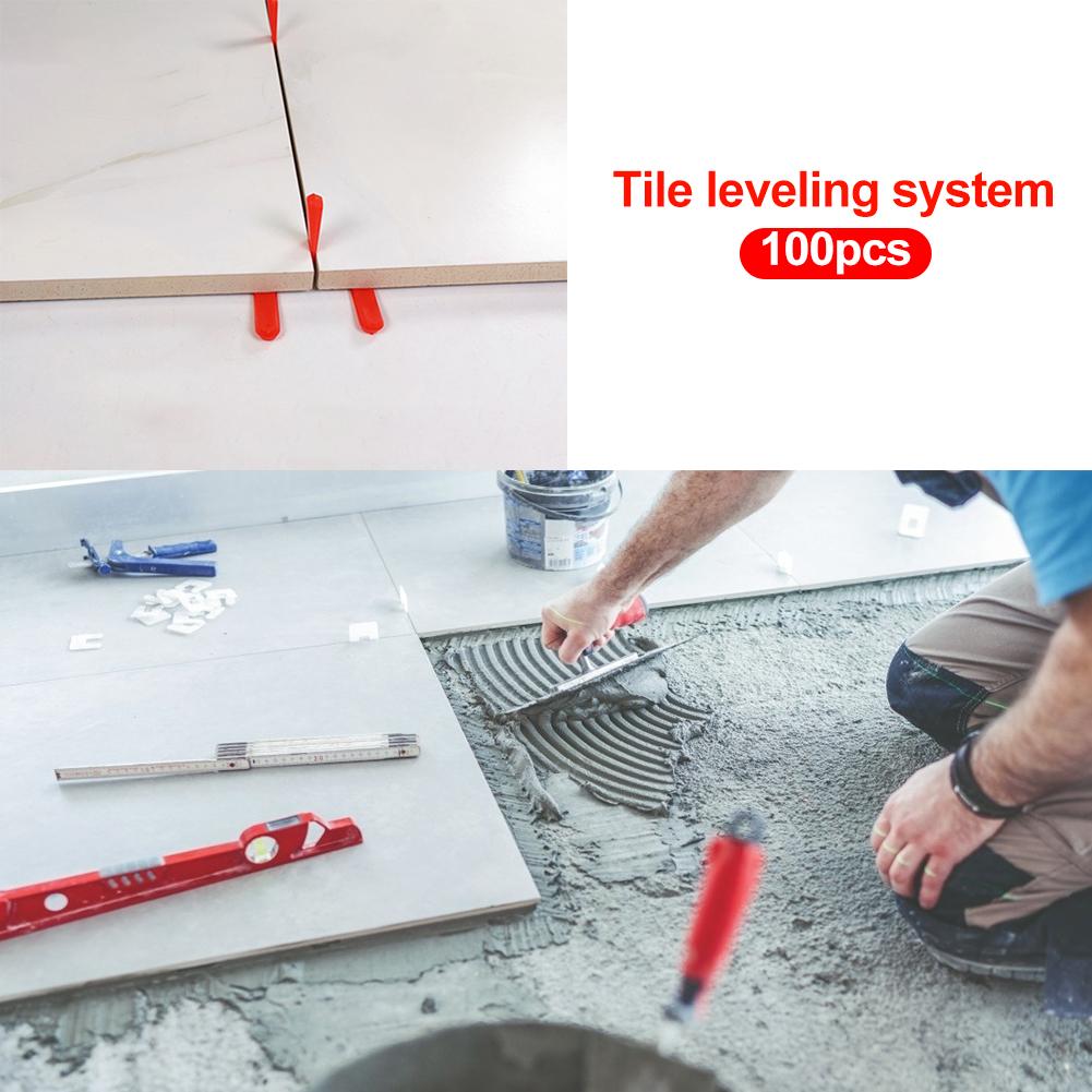 100pcs/set Level Wedges Tile Spacers for Flooring Wall Tile Leveling System