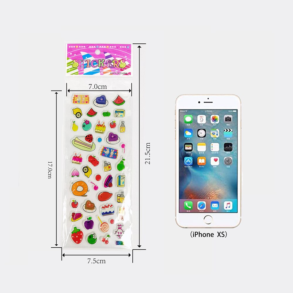 12 Sheets/lot Cartoon Stickers 3D Cartoon Random Puffy Stickers Children's Birthday School teaching education