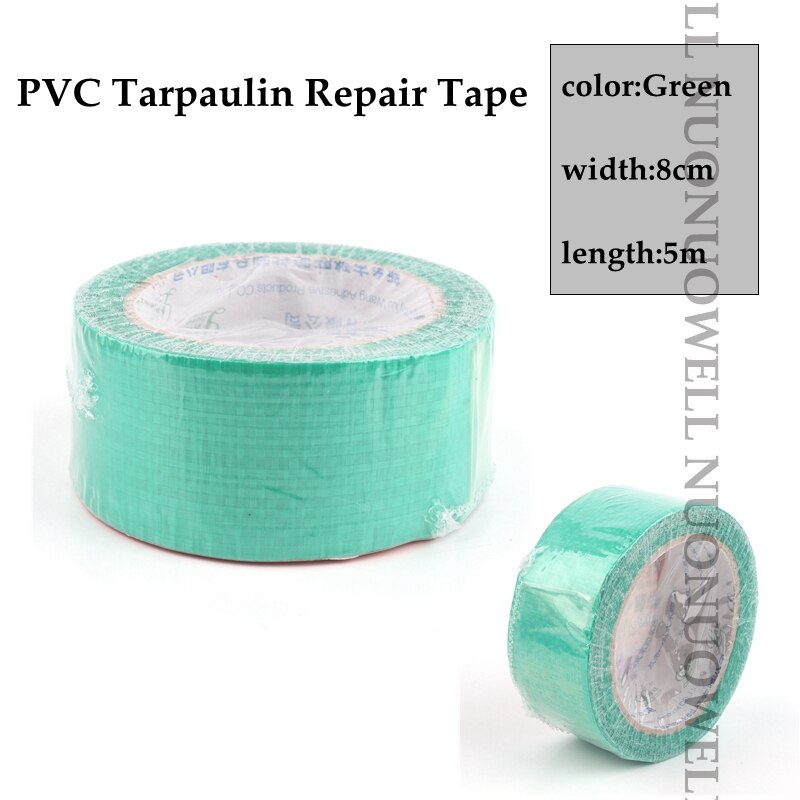 Pe pvc presenning reparation tape regntæt klud have gårdhave sukkulenter lastbil vandtæt parasol klud: Pvcgreen 8cm bredde