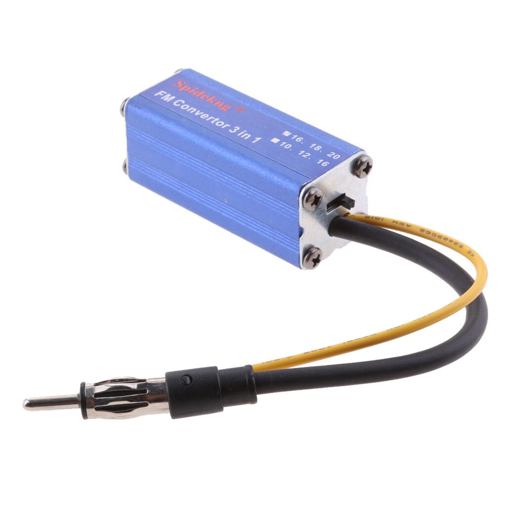 Transmetteur Radio FM MP3 16MHz en aluminium bleu, convertisseur et transmetteur, dc 12v