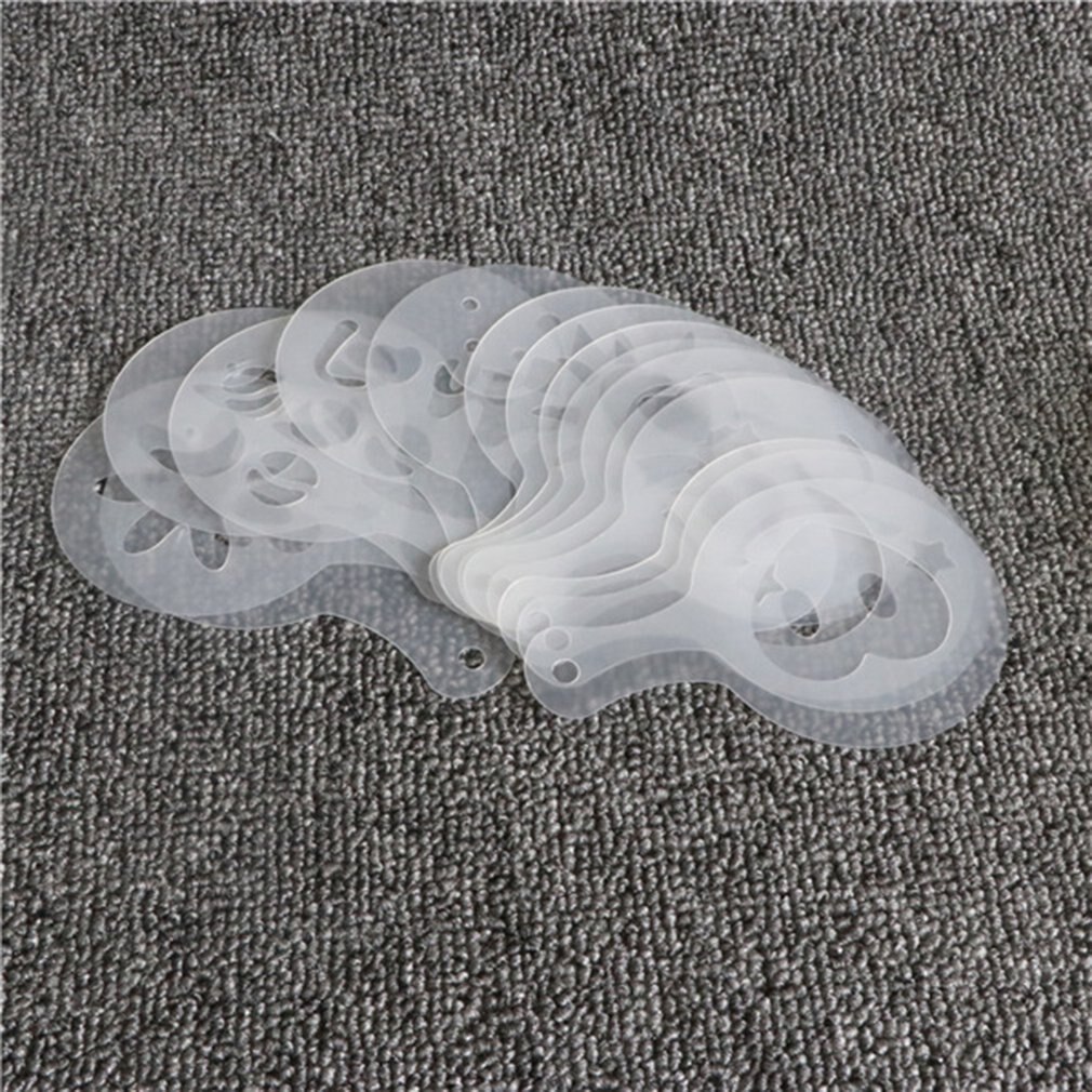 16 stuks koffiesjablonen cappuccino barista kunst tekening schuimspray sjablonen koffie afdrukmal koffie accessoires café