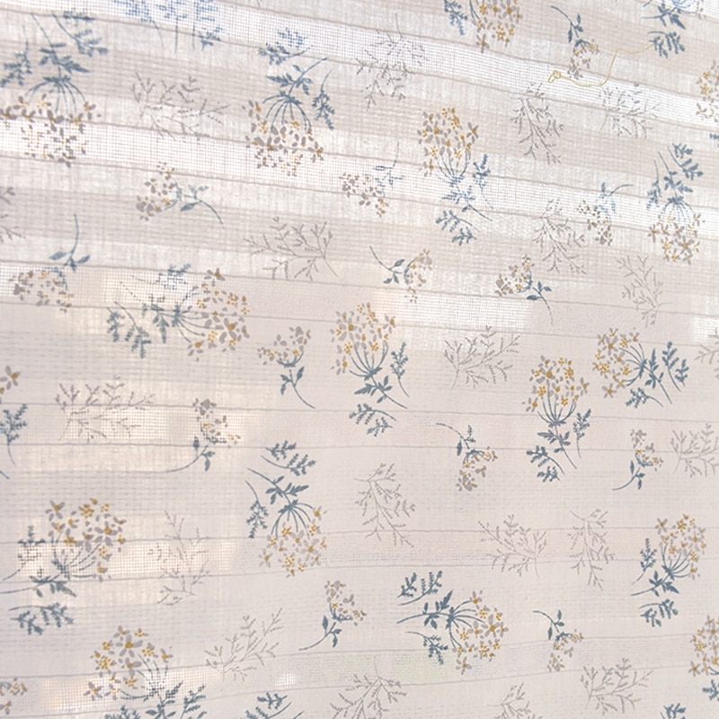 Flower jacquard cotton Fabric 3D printing Cloth for DIY summer Dress making material