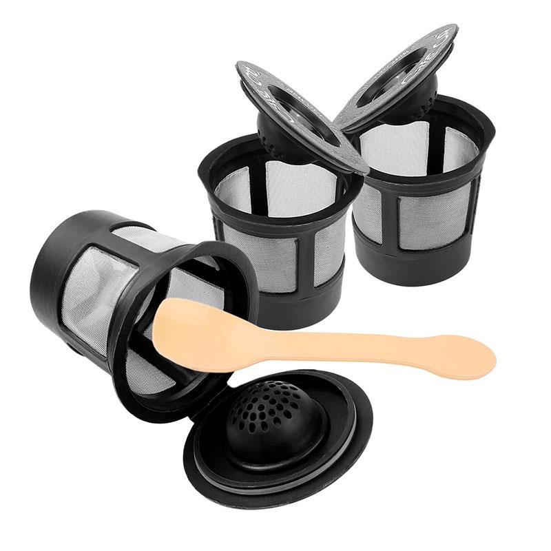 3 Stks/set Koffie & Thee Pod Filters Compatibel Voor Keurig Cup Systeem Herbruikbare Filter Met Een Lepel